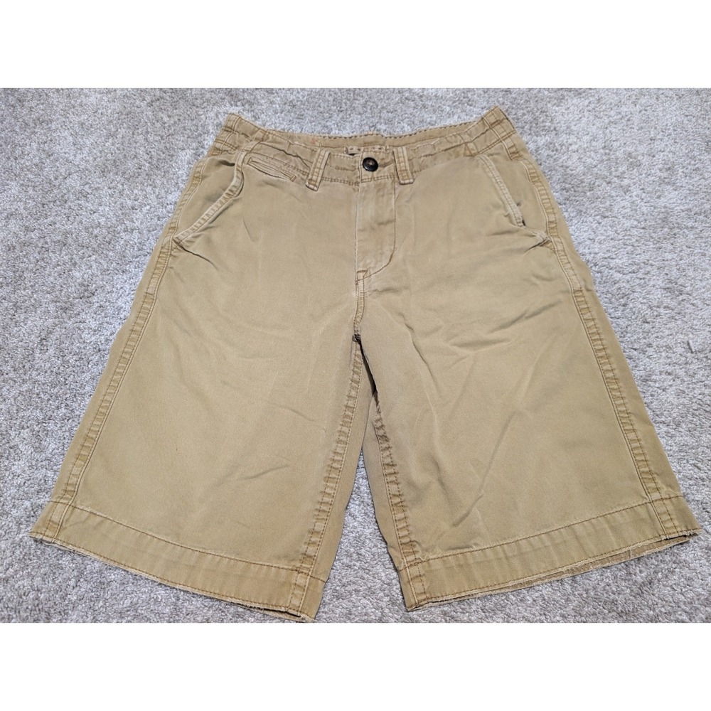 American Eagle Shorts Mens 28 Tan Longer Length‎ Khaki Cargo Utility Hiking